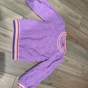 Lilly Pulitzer Purple Knit Sweater with Pink Trim